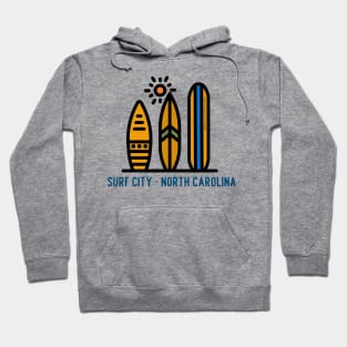 Surf City North Carolina Surfboards Hoodie